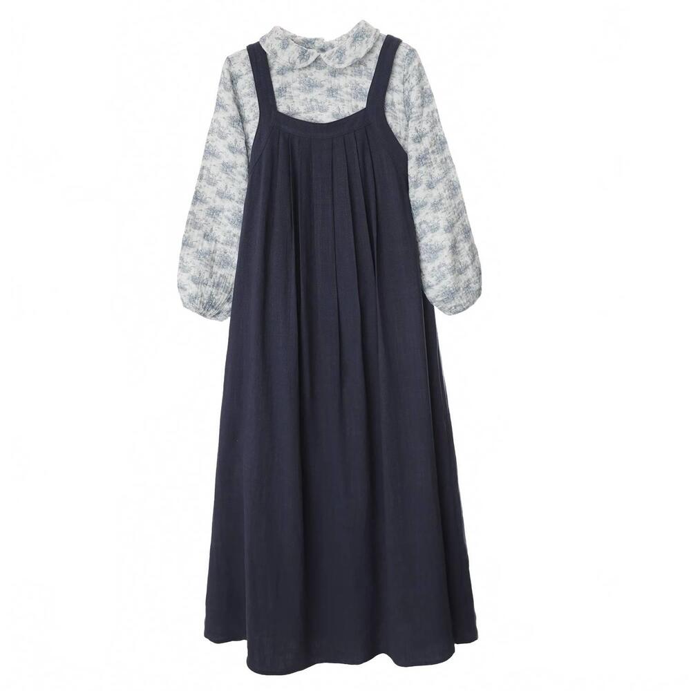 NEW BONJOUR girls toile print shirt & maxi jumper in black